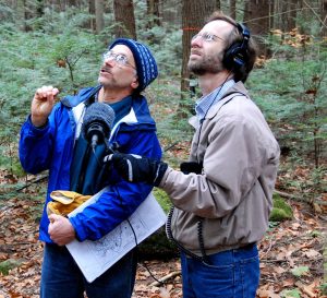 Ecologist Julian Hadley Speaks To NPR Reporter About Carbon Sequestration. Credit: Harvard Forest LTER